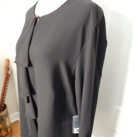 NWT Nine West Black Flowy Blouse  Size Plus 1X - Picture 3 of 6